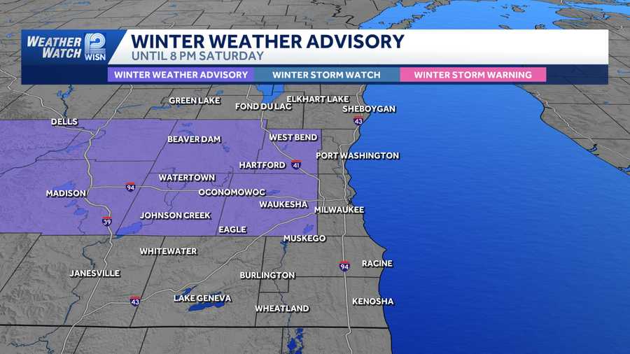 Winter weather advisory in effect in south Wisconsin