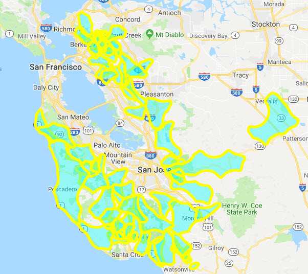 Santa Cruz mountains Bay Area Counties facing PG E power shutoffs