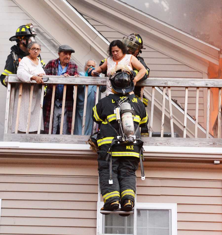 98 Year Old And 95 Year Old Rescued From 3rd Floor During Raging Fire