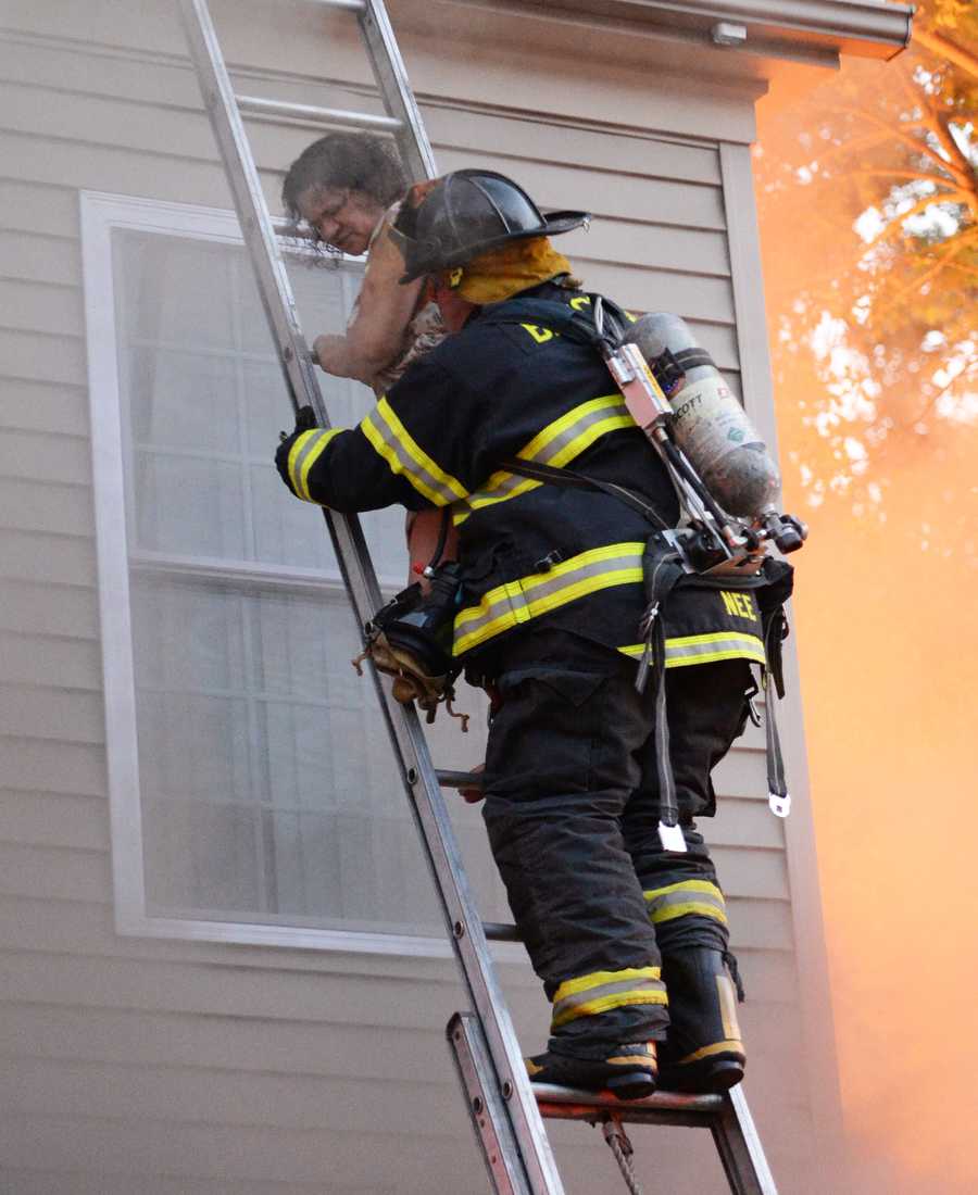 98 Year Old And 95 Year Old Rescued From 3rd Floor During Raging Fire