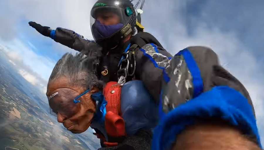 Vivian "Millie" Bailey went skydiving to celebrate her 102nd birthday.