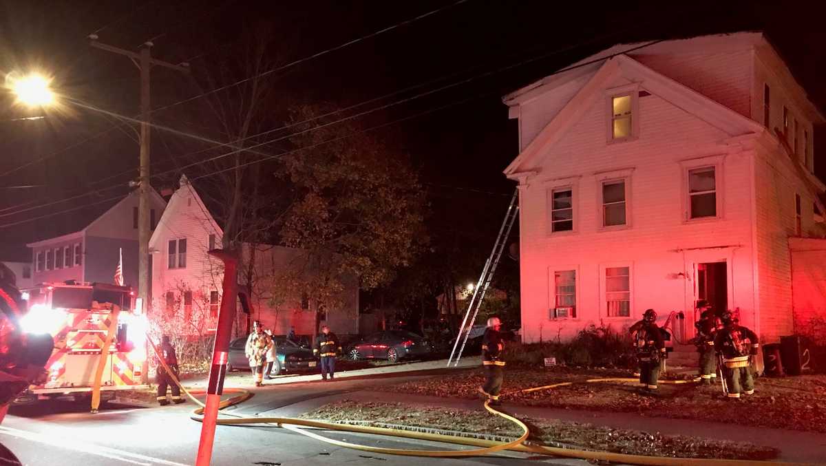 Fire in Laconia displaces four people
