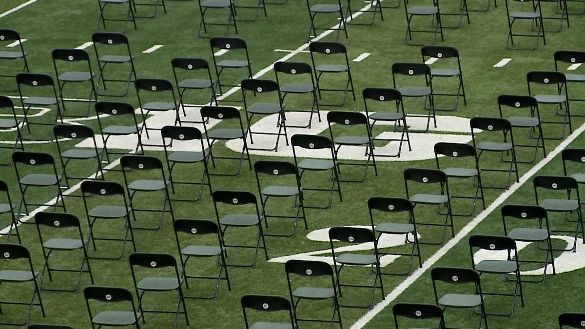 First ever commencement ceremonies in Memorial Stadium