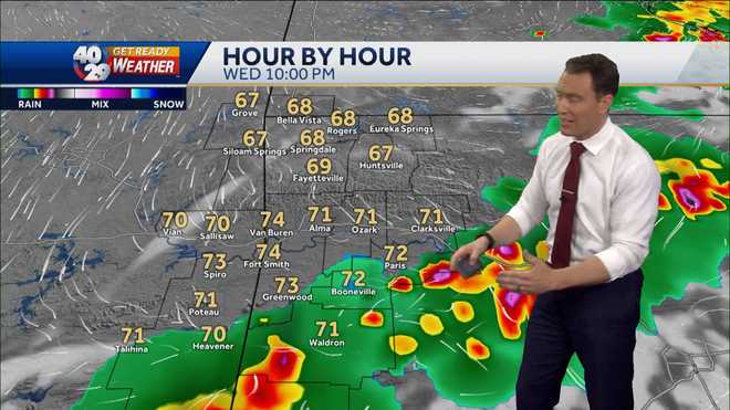 Timeline: Storms moving in Wednesday evening