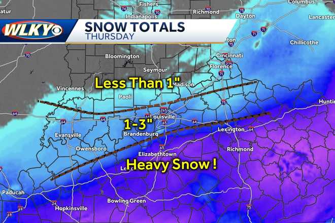 Cold front to bring chance for snow to Louisville region