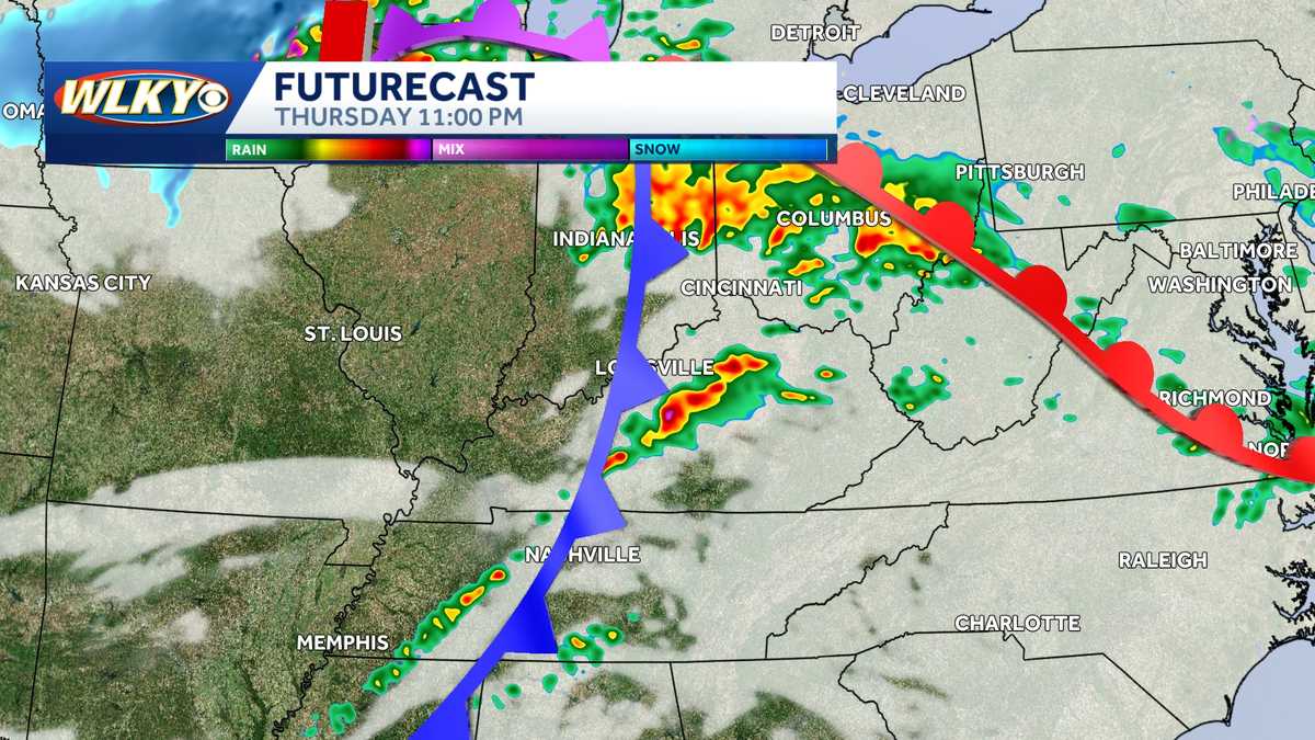 TIMING | When Thursday's storms could move in and out of the region