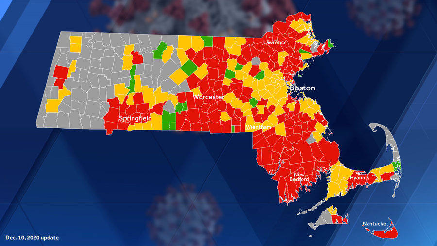 Massachusetts COVID19 townbytown map Updated with latest data
