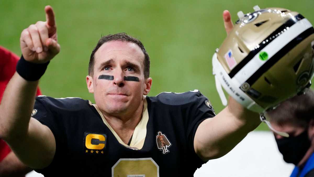 Saints honour Drew Brees at halftime of Thanksgiving game vs. Bills