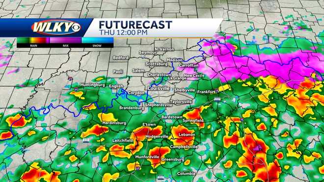 Louisville weather: Wintry mix to rain Wednesday night into Thursday