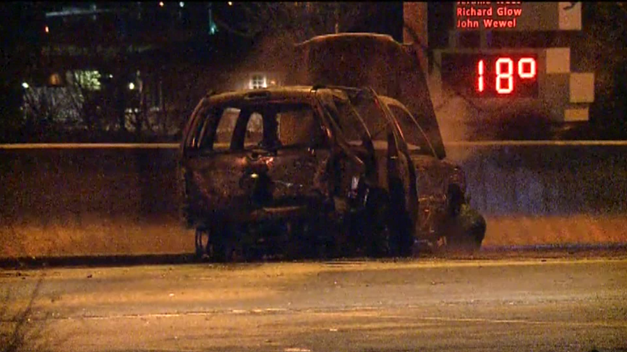 Crash, car fire 144th & West Dodge Rd