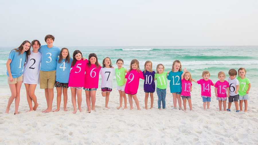 color coded grandkids, numbers