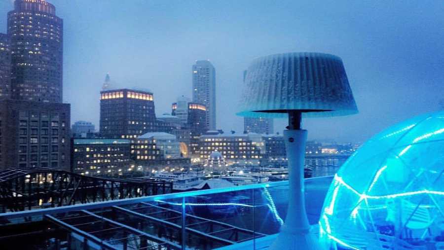 Boston rooftop bar debuts igloos for customers