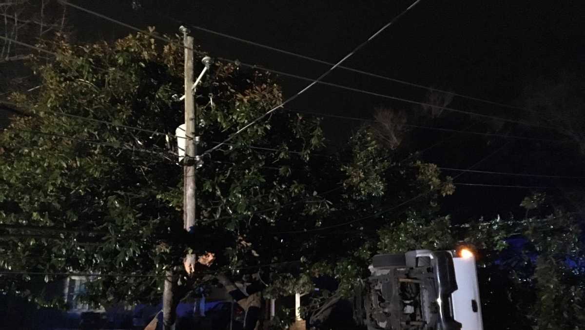 Power restored to many after driver crashes into power pole in Fayetteville