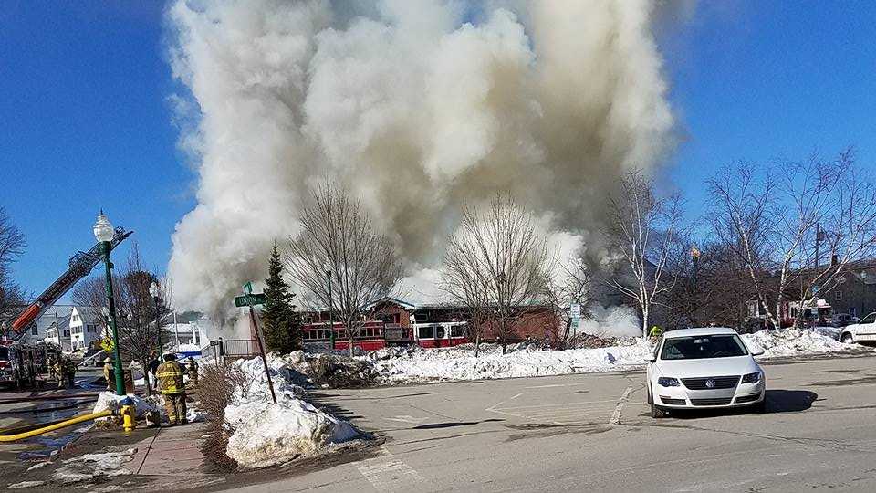 Photos Fire engulfs Winthrop post office