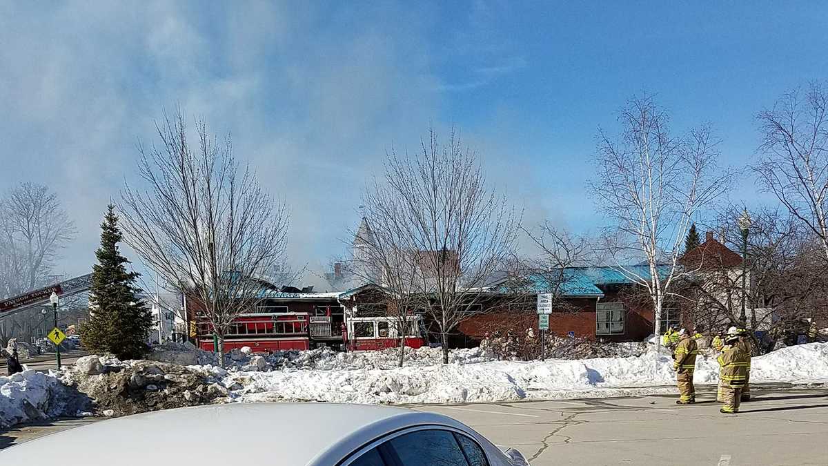 Photos Fire engulfs Winthrop post office