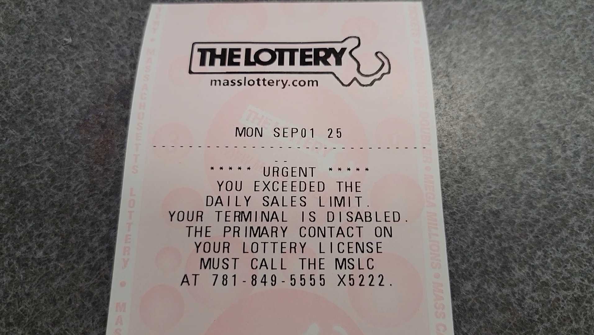 Mass. 7-Eleven reaches maximum amount of Powerball tickets with jackpot over $1B