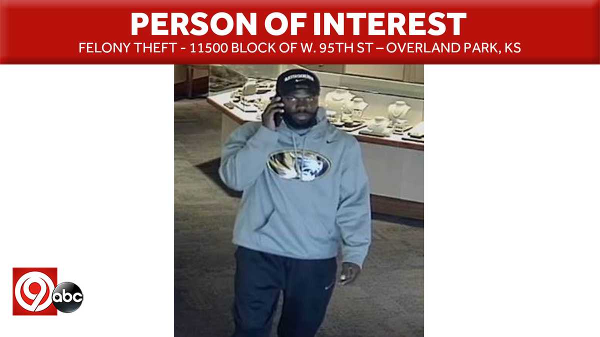Do You Know Him Overland Park Police Ask For Help Identifying Person Of Interest In Felony Theft 8640