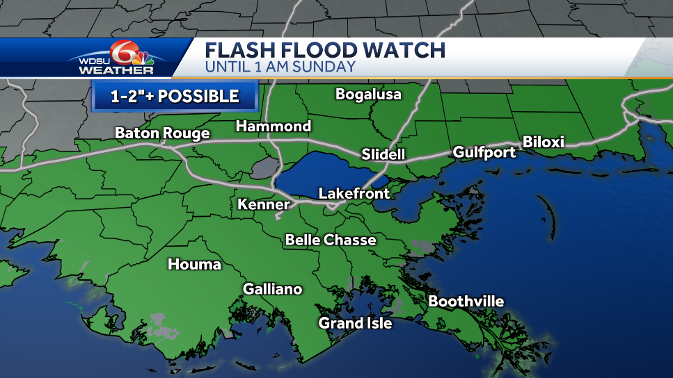 Heavy rain still possible Saturday, Flash Flood Watch until late tonight