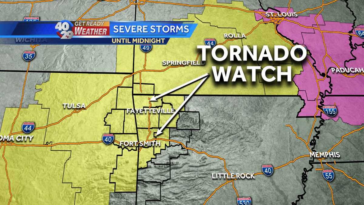 Tornado Watch issued for NWA, River Valley, eastern Okla.