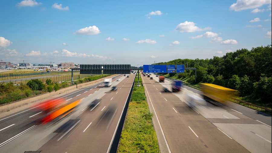 A German schoolboy had a joyride on the multilane Autobahn highway in Germany.