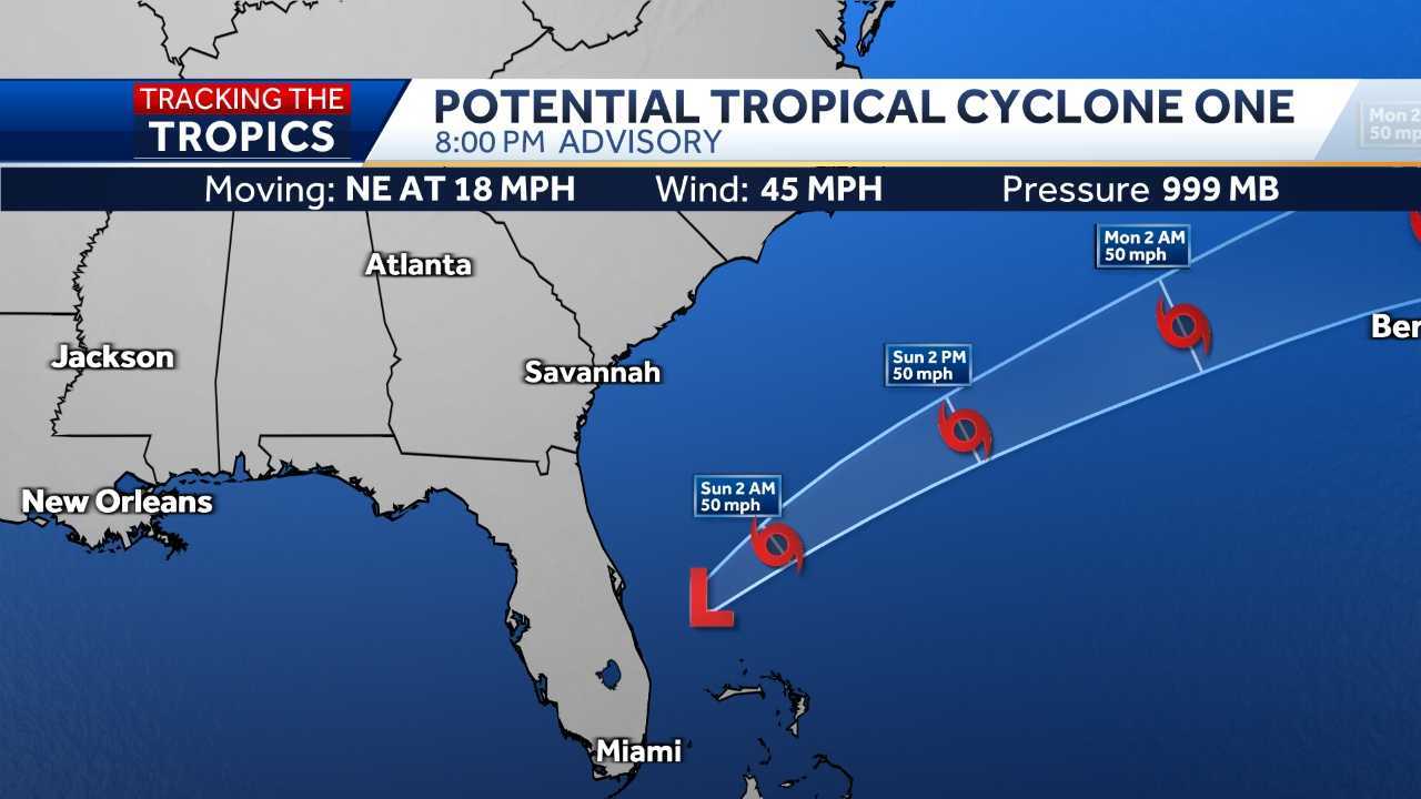 All Tropical Storm Warnings For Florida Canceled As PTC 1 Enters Atlantic