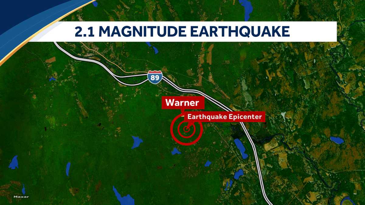 USGS: 2.1 magnitude earthquake reported in Warner, NH