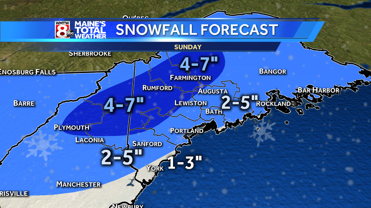 Snow across central and southern Maine will make for slick travel ...