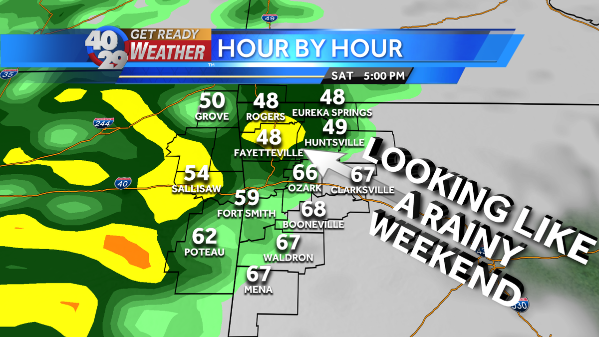 Rain looking likely by the weekend