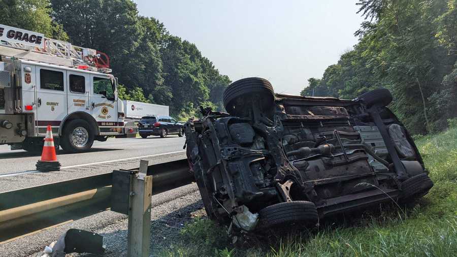 1 injured in I-95 rollover crash near Tydings Bridge