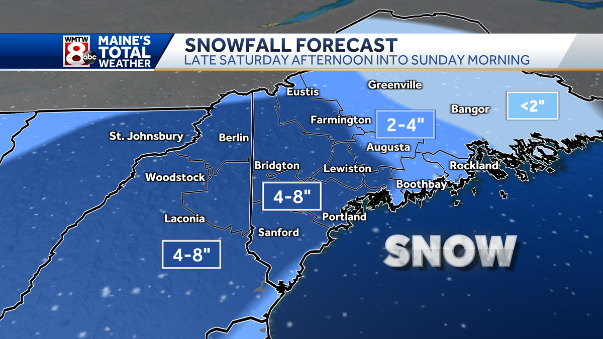 Maine to see first widespread snow of season