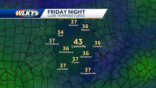 Frost advisory temperatures to dip near freezing around louisville