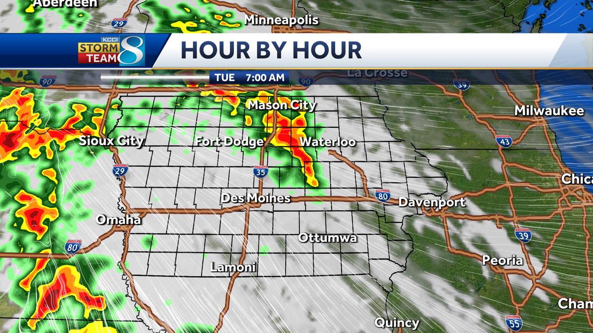 Tracking severe weather in Iowa: Hour-by-hour forecast for Tuesday ...