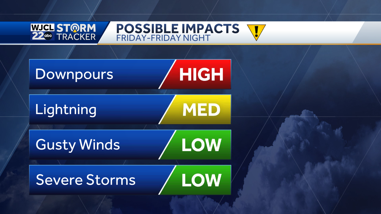 Breezy conditions today with the chance for a few showers and storms - WJCL
