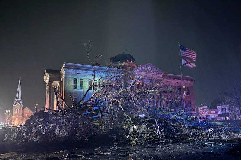 NWS surveying possible tornado damage in Athens, Alabama