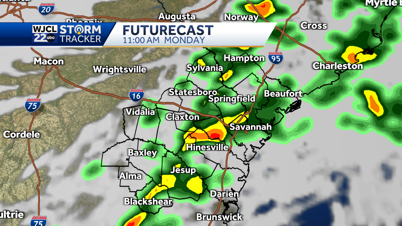 Impact Day: Monday will see strong winds, showers and storms - WJCL