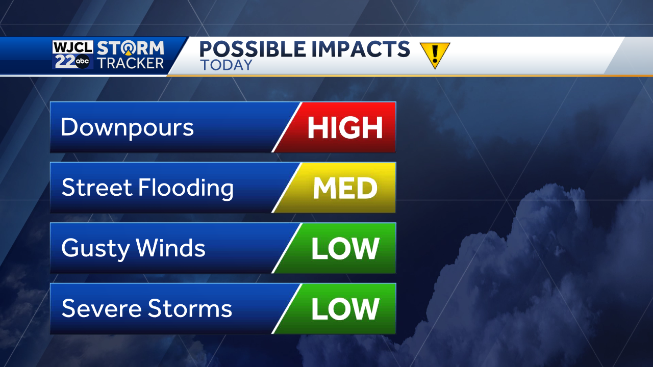 Showers and storms bring heavy rain this weekend - WJCL
