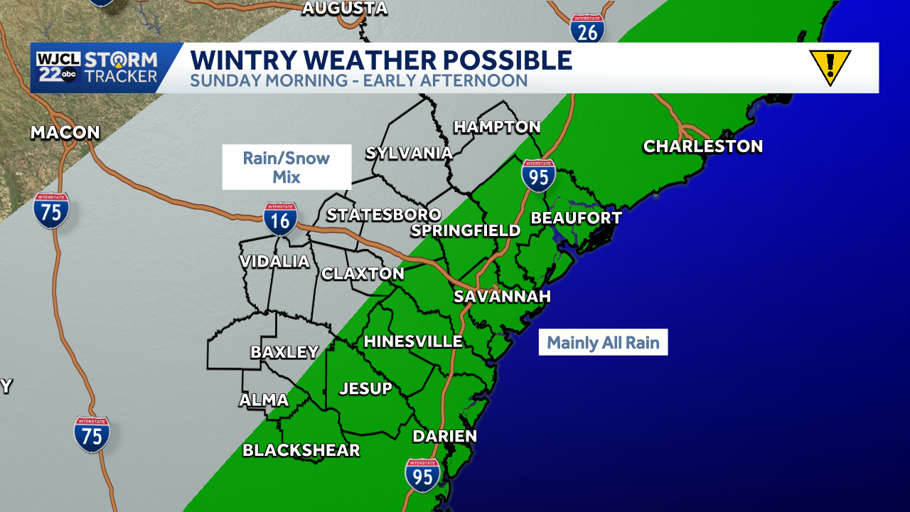 Wintry mix possible for Sunday ahead of frigid temperatures Monday ...