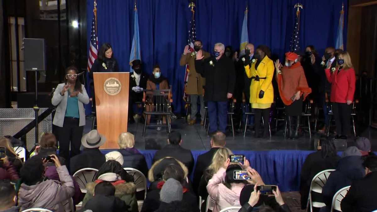 Members of Boston City Council take oath of office outdoors