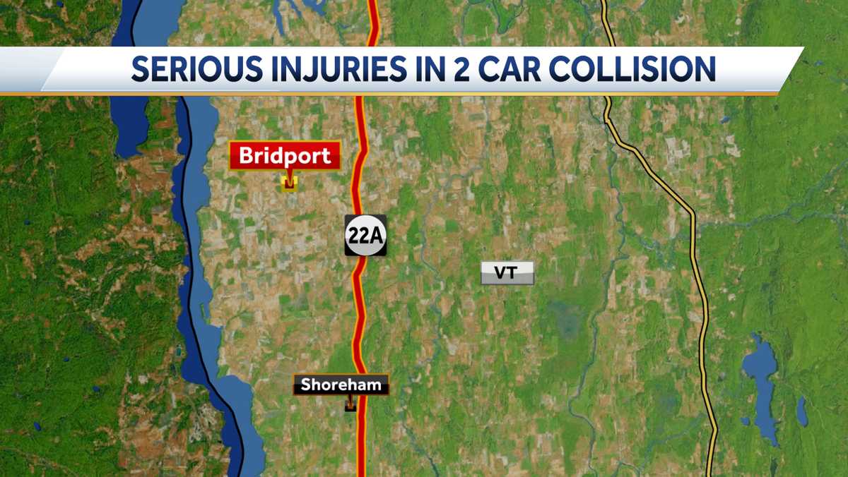 Vermont man taken to hospital with serious injuries after collision