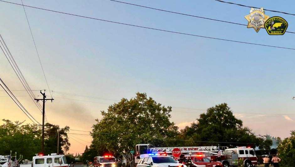 Fire burns two homes in Placer County, road closures in place – KCRA