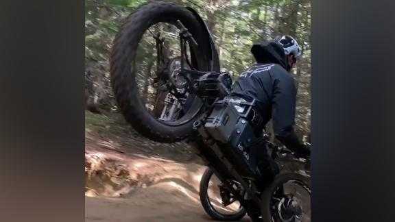 Paralyzed man's epic stunts on custom mountain bike