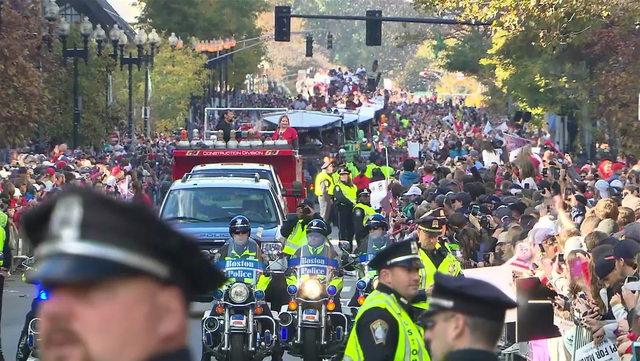 Signs of a championship Red Sox parade in 2013