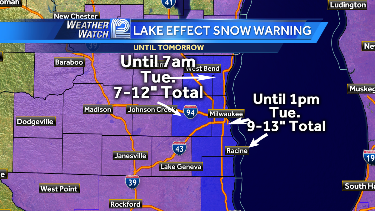 Lake Effect Snow Warning