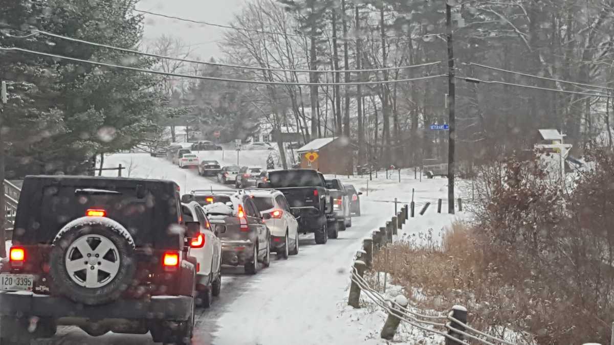 Images: Snow causes dangerous driving conditions