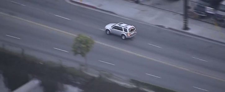 Police Chase Suspect Through Los Angeles Streets