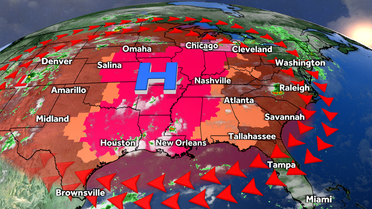 Louisiana New Orleans all time record high excessive heat warning