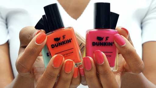 Limited edition Dunkin' nail polishes offered at select Baltimore salons Limited edition Dunkin' nail polishes offered at select Baltimore salons