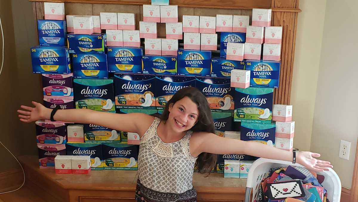 Iowa teen's makeup bags inspires feminine hygiene donations
