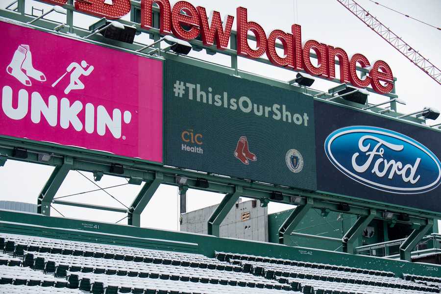 First look inside COVID-19 mass vaccination site at Fenway Park