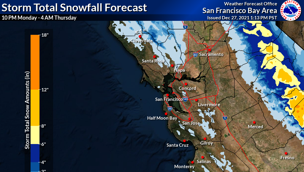 Weather service posts map showing where snow could fall on the Central